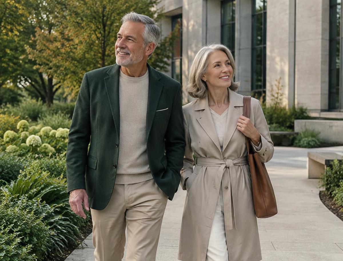 Mature couple considering the next stage of retirement